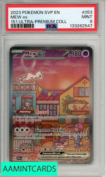 2023 POKEMON SVP EN-SV BLACK STAR PROMO MEW EX #053 151 UPC PSA 9 MINT 133262547
