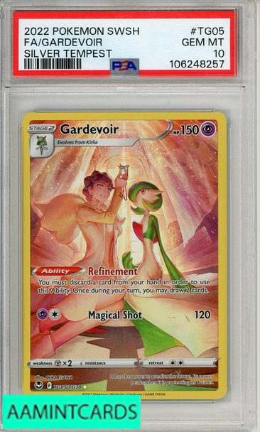 2022 POKEMON SWORD SHIELD SILVER TEMPEST FA GARDEVOIR #TG05 PSA 10 GEM MT 106248257