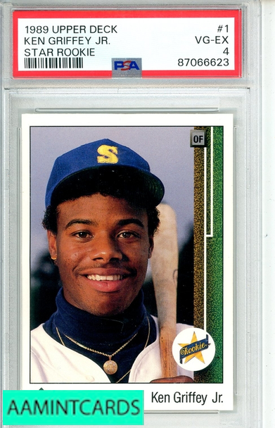 1989 UPPER DECK KEN GRIFFEY JR #1 STAR ROOKIE PSA 4 VG-EX RC 87066623