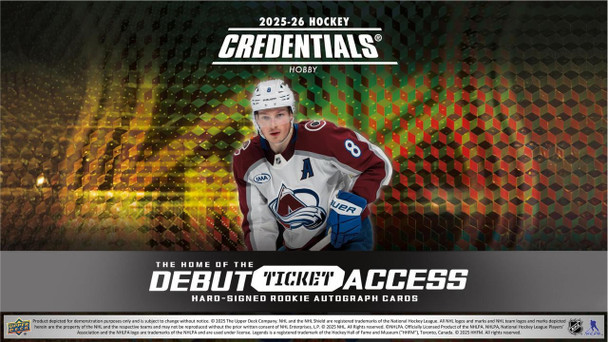 2025/26 Upper Deck Credentials Hockey Hobby Box - PRESALE