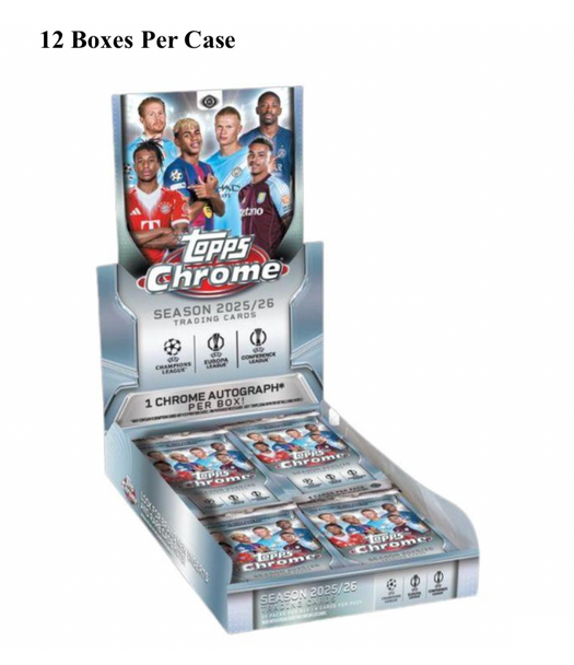 2025/26 Topps UEFA Club Competitions Chrome Soccer Hobby Case