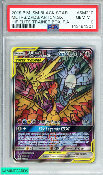 2019 POKEMON BLK STR MLTRS ZPDS ARTCN GX#SM210 HIF ELITE TRNR BOX-F A PSA 10 143184301
