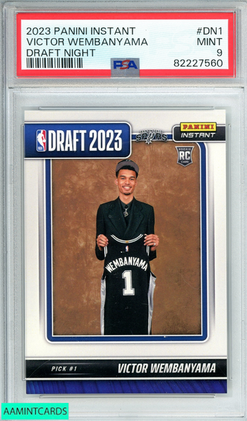 2023 PANINI INSTANT DRAFT NIGHT VICTOR WEMBANYAMA #DN1 RC PSA 9 MINT 82227560