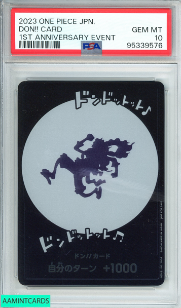 2023 ONE PIECE JPN PROMOS DON!! CARD # 1ST ANNIVERSARY EVENT PSA 10 GEM MT 95339576