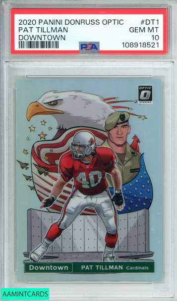 2020 PANINI DONRUSS OPTIC PAT TILLMAN #DT1 DOWNTOWN PSA 10 GEM MT 108918521