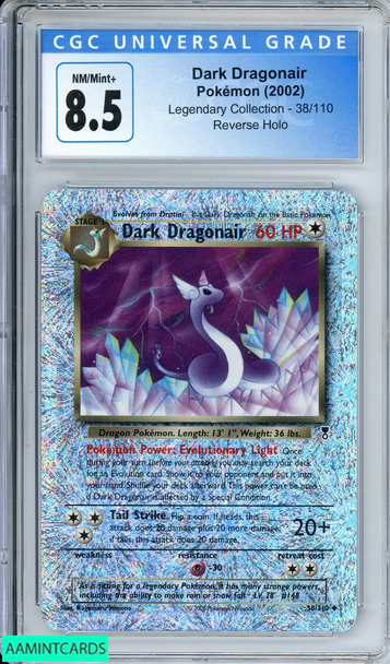 2002 POKEMON DARK DRAGONAIR #38 REVERSE HOLO CGC 8.5 NM MINT+ 3945492038