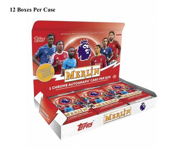 2026 Topps Merlin Premier League Soccer Hobby Case