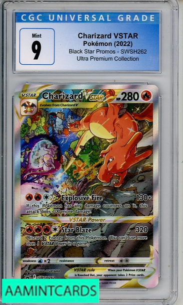 2022 POKEMON BSP UPC #SWSH262 CHARIZARD VSTAR CGC 9 MINT 4151028006