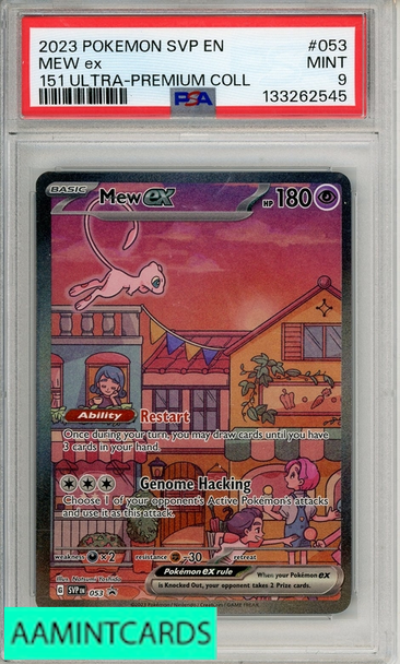 2023 POKEMON SVP EN-SV BSP MEW EX #053 151 ULTRA-PREMIUM COLL PSA 9 MINT 133262545