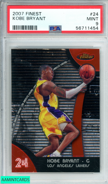 2007 FINEST KOBE BRYANT #24 LOS ANGELES LAKERS PSA 9 MINT 56711454