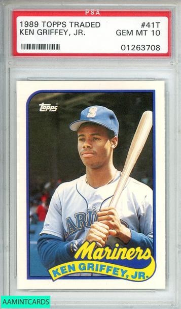 1989 TOPPS TRADED KEN GRIFFEY JR  #41T SEATTLE MARINERS RC PSA 10 GEM MT 01263708