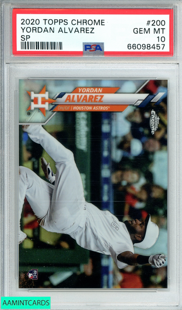 2020 TOPPS CHROME YORDAN ALVAREZ #200 SP ROOKIE PSA 10 GEM MT 66098457