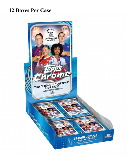 2025/26 Topps UEFA Women's Champions League Chrome Soccer Hobby Case - PRESALE