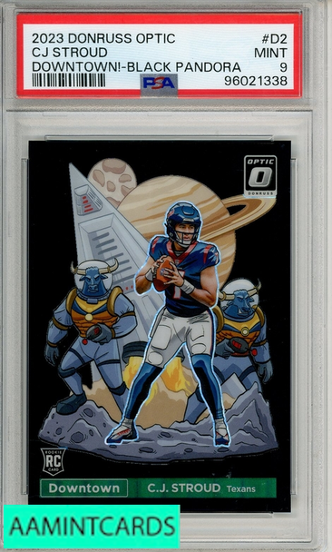 2023 PANINI DONRUSS OPTIC DOWNTOWN! CJ STROUD #D2 BLACK PANDORA PSA 9 RC 96021338