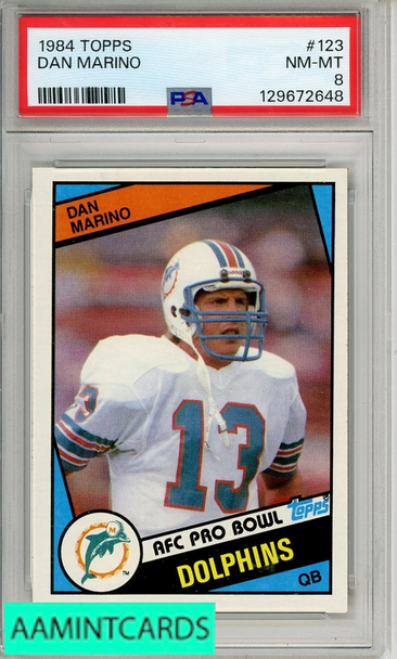 1984 TOPPS DAN MARINO #123 PSA 8 NM-MT  RC 129672648