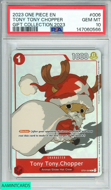 2023 ONE PIECE EN 2023 TONY TONY CHOPPER#006 GIFT COLLECTION 2023 PSA 10 GEM MT 147060566