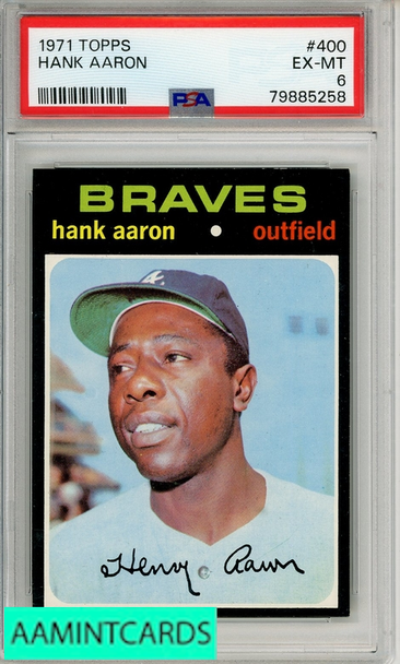 1971 TOPPS HANK AARON #400 PSA 6 EX-MT 79885258