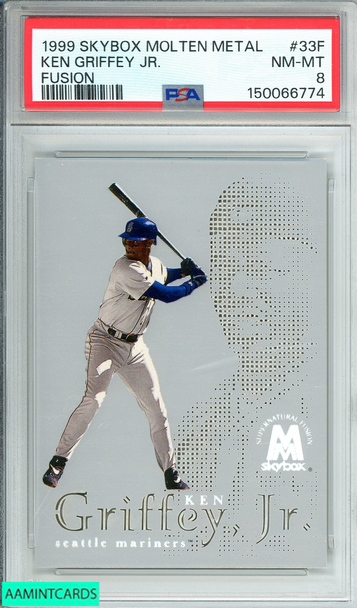 1999 SKYBOX MOLTEN METAL KEN GRIFFEY JR#33F FUSION SEATTLE MARINERS HOF PSA 8 150066774