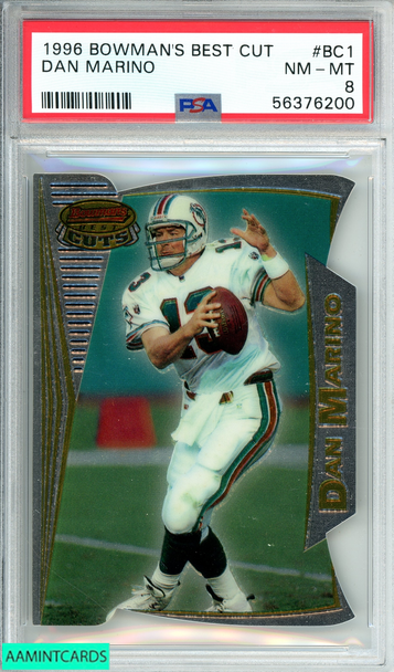 1996 BOWMAN S BEST BEST CUT DAN MARINO #BC1 MIAMI DOLPHINS HOF PSA 8 NM-MT 56376200