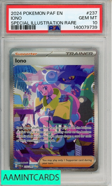 2024 POKEMON PAF EN-PALDEAN FATES IONO #237 SPECIAL ILLUSTRATION RARE PSA 10 140079739