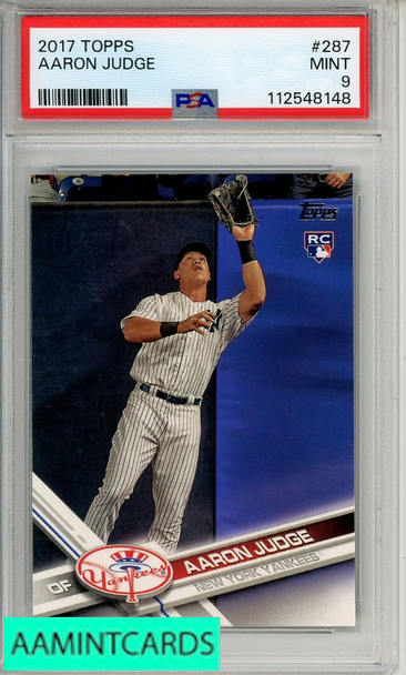 2017 TOPPS AARON JUDGE #287 PSA 9 MINT RC 112548148