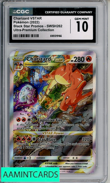 2022 POKEMON BSP UPC CHARIZARD VSTAR #SWSH262 CGC 10 6181219166