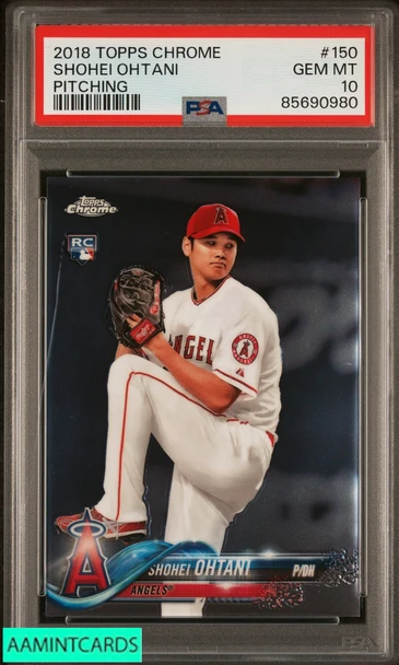 2018 TOPPS CHROME SHOHEI OHTANI #150 ROOKIE RC ANGELS PSA 10 GEM MT 85690980