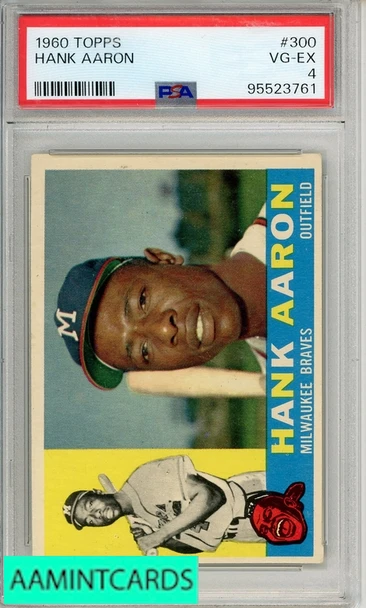 1960 TOPPS HANK AARON #300 PSA 4 VG-EX 95523761
