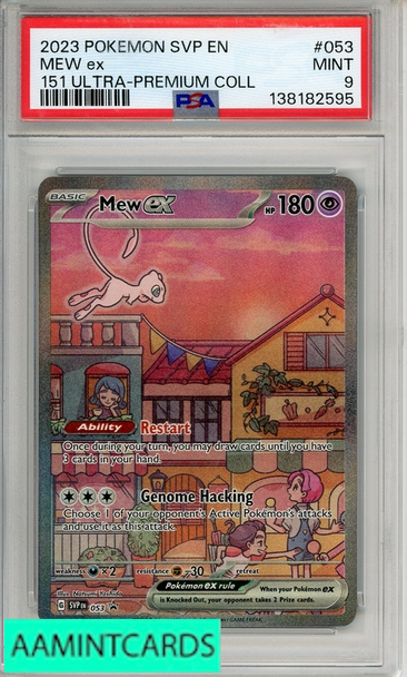 2023 POKEMON SVP EN-SV BSP MEW EX #053 151 ULTRA-PREMIUM COLL PSA 9 MINT 138182595
