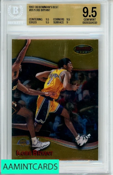 1997-98 BOWMANS BEST KOBE BRYANT #88 BGS 9.5 0020359039