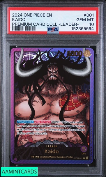 2024 ONE PIECE PREMIUM CARD COLLECTION LEADER KAIDO #001 PSA 10 GEM MT 152365694