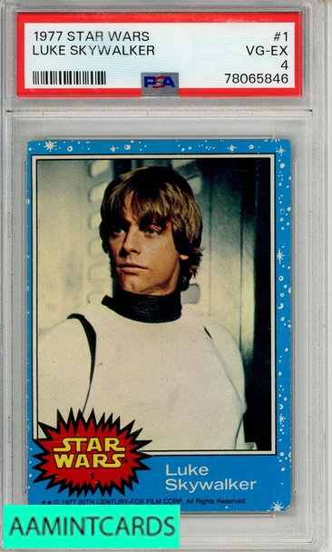 1977 STAR WARS LUKE SKYWALKER #1 PSA 4 VG-EX 78065846