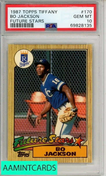 1987 TOPPS TIFFANY BO JACKSON #170 FUTURE STARS PSA 10 GEM MT RC 69828135