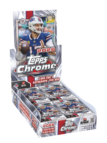 2026 Topps Chrome Football Hobby Box - PRESALE