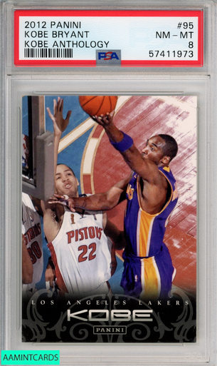 2012 PANINI KOBE BRYANT #95 LOS ANGELES LAKERS HOF KOBE ANTHOLOGY PSA 8  NM-MT 57411973