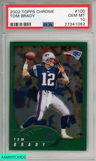 2002 TOPPS GALLERY TOM BRADY #50 PATRIOTS PSA 10 GEM MT 61510469 - AA Mint  Cards