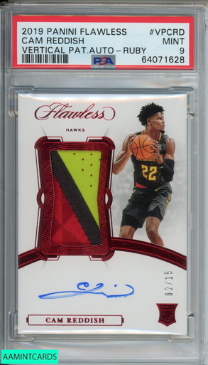 2019 PANINI FLAWLESS VERTICAL PATCH AUTO CAM REDDISH #VPCRD RUBY OF 15 RC  PSA 9 64071628