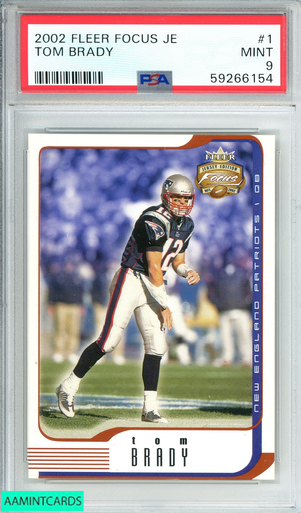 2002 TOPPS CHROME TOM BRADY #100 NEW ENGLAND PATRIOTS PSA 9 MINT 57922337 -  AA Mint Cards