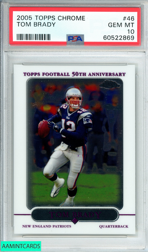 2005 TOPPS FINEST TOM BRADY PATRIOTS #105 MINT PSA 9 148