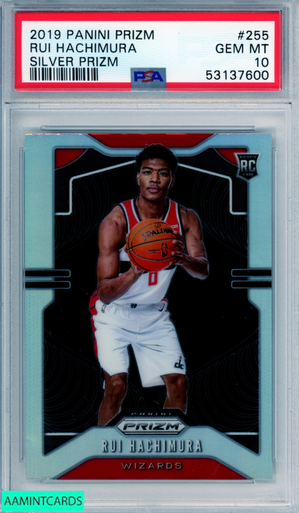 2019 PANINI PRIZM RUI HACHIMURA #255 SILVER PRIZM ROOKIE RC PSA 10 2019 PANINI PRIZM RUI HACHIMURA #255 SILVER PRIZM ROOKIE RC PSA 10