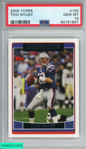 2013 TOPPS PRIME TOM BRADY #12 NEW ENGLAND PATRIOTS PSA 10 GEM MT 60874886  - AA Mint Cards