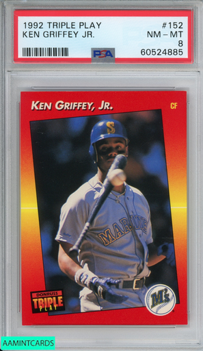 Ken Griffey Jr. Seattle Mariners 1992 Donruss Elite #13 Card (PSA 8)