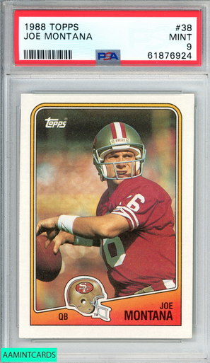 その他 Joe Montana Auto psa9 1988 TOPPS JOE MONTANA #38 SAN FRANCISCO 49ERS HOF PSA 9 MINT