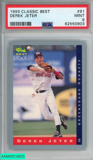 Sold at Auction: PSA 9 (Mint) 1992 Classic Draft Picks Derek Jeter Rookie  #6 Baseball Card - HOF - New York Yankees