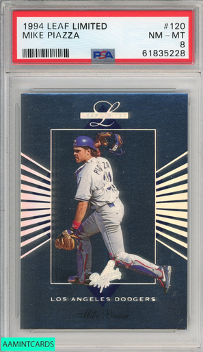 1994 LEAF LIMITED MIKE PIAZZA #120 LOS ANGELES DODGERS HOF PSA 8