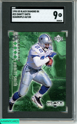 1998 UPPER DECK SPX FINITE EMMITT SMITH #24 SPECTRUM 612 OF 1900 SGC 9 MT  6672411 - AA Mint Cards