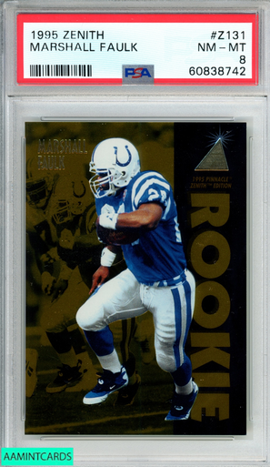 1994 PINNACLE MARSHALL FAULK #198 ROOKIE RC INDIANAPOLIS COLTS HOF PSA 8  NM-MT 61639294 - AA Mint Cards