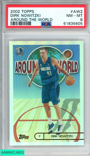 2002 TOPPS AROUND THE WORLD DIRK NOWITZKI #AW2 DALLAS MAVERICKS