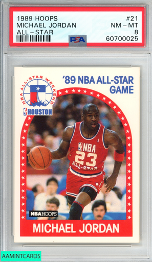 1989 HOOPS MICHAEL JORDAN #21 ALL-STAR CHICAGO BULLS HOF PSA NM
