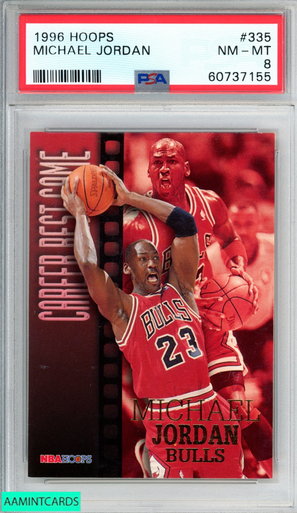 1996 HOOPS MICHAEL JORDAN #335 CHICAGO BULLS HOF PSA 8 NM-MT